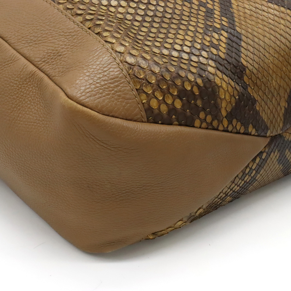 Gucci Large Bag Python Brown - image 3